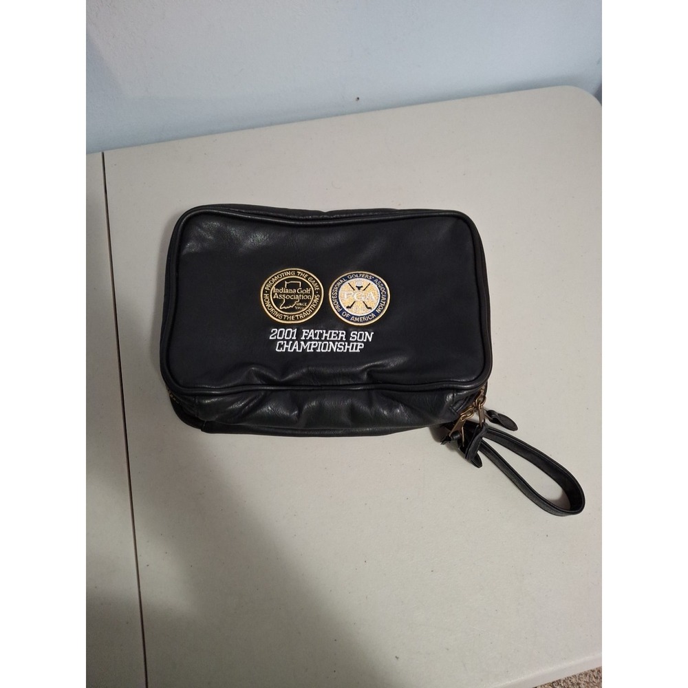 2001 Indiana‎ Golf And PGA Tour Father Son Championship Black Leather Bag
